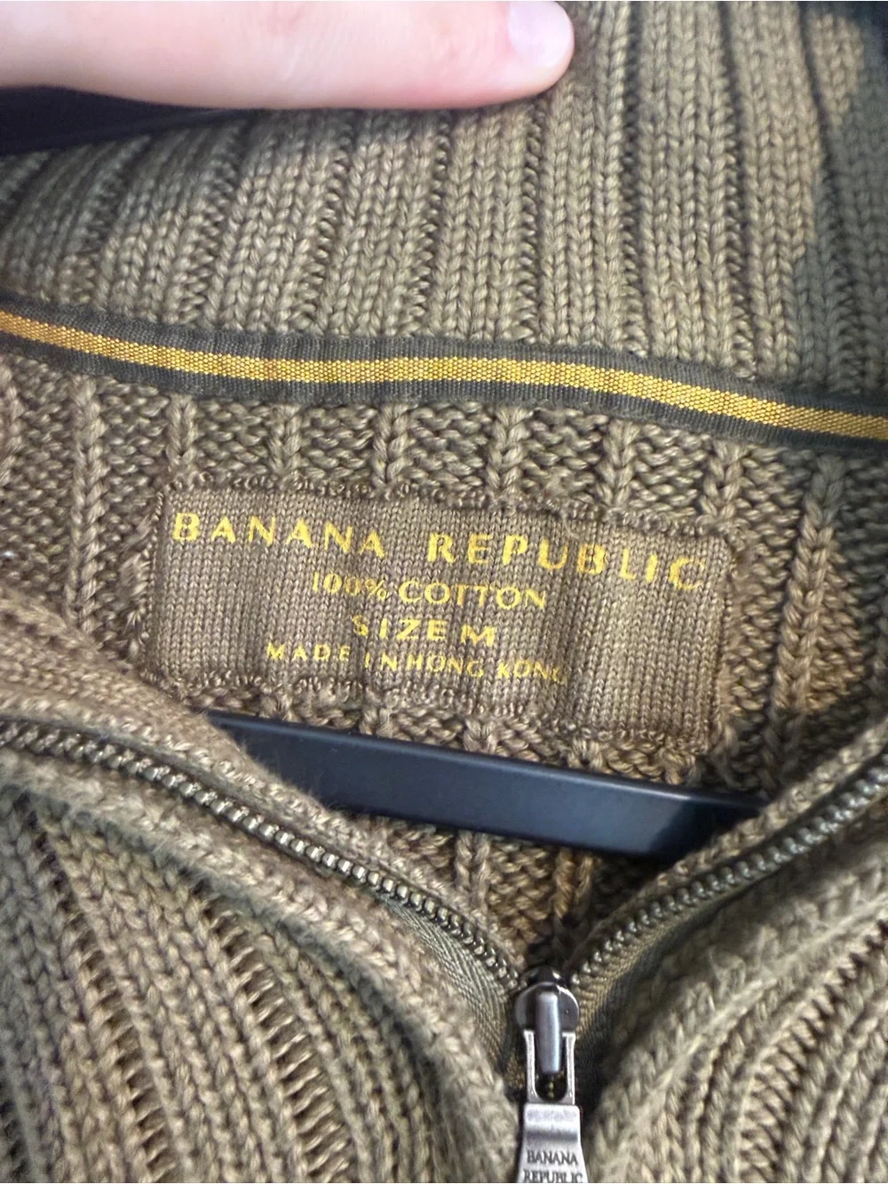 Vintage Men’s thick cotton Quarter zip sweater
